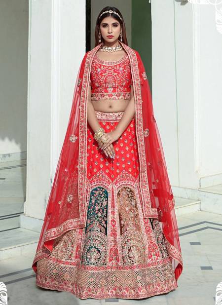 Orange Colour ANJANI ART GLAMOUR BRIDE 3 New Designer Heavy Bridel Wedding Wear Lehenga Collection 1068